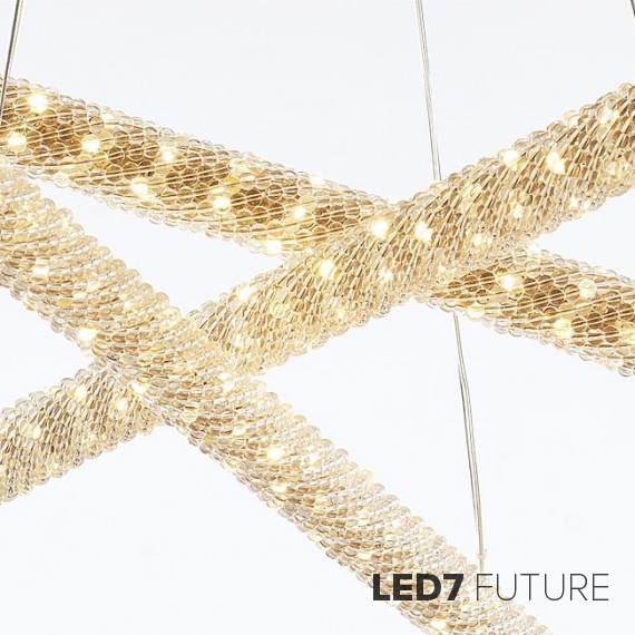 Loft Industry Modern - Diamond Rope Chandelier